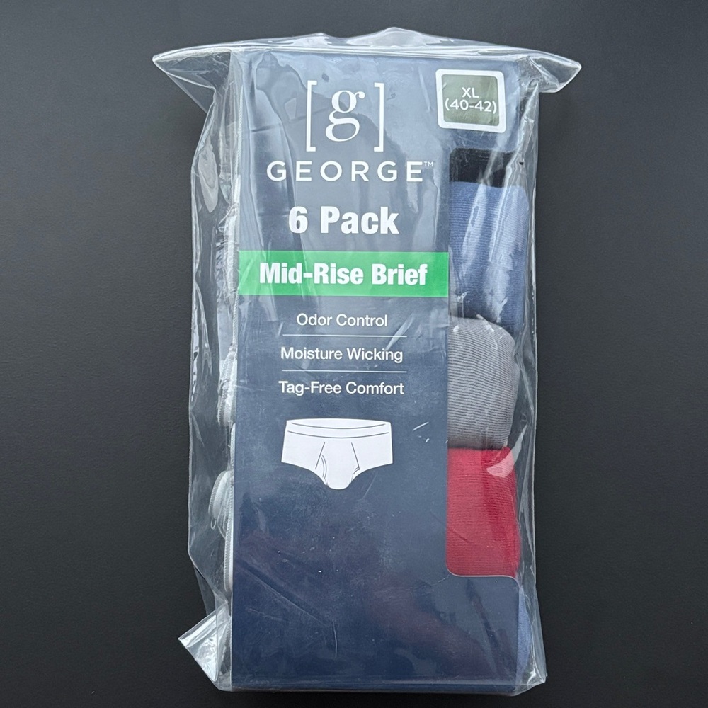 NWT 6 Pack Mid-rise Brief Men XL